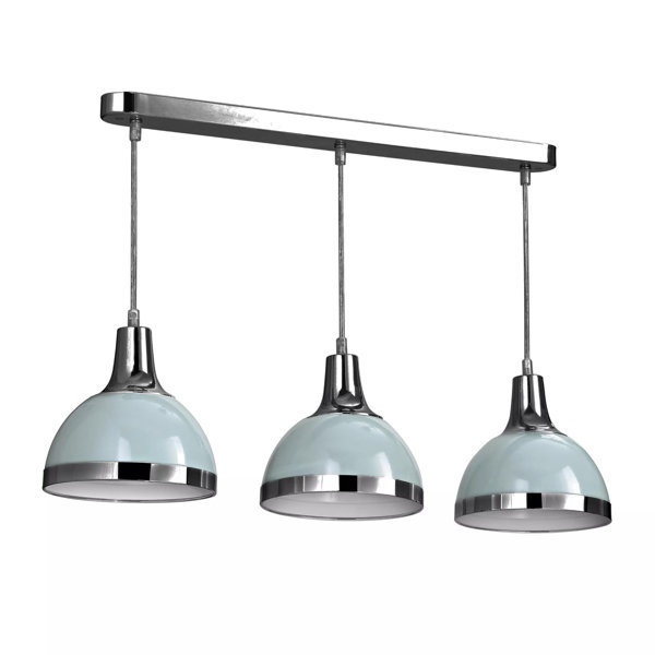 August Grove Elnora 3 Light Chrome Kitchen Island Pendant & Reviews